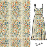 Abstract Multicolor Digital Printed Fabric Material